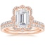 14KR Moissanite Reina Diamond Ring with Luxe Ballad Diamond Ring (1/4 ct. tw.), smalltop view