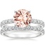 18KW Morganite Constance Diamond Bridal Set, smalltop view