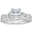 18K White Gold Luxe Willow Diamond Ring (1/4 ct. tw.) with Winding Willow Diamond Ring (1/8 ct. tw.)