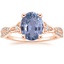14K Rose Gold Luxe Celtic Love Knot Diamond Ring, smalltop view
