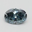 1.60 Ct. Fancy Vivid Greenish Blue Oval Lab Grown Diamond