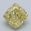 2.20 Ct. Fancy Intense Yellow Cushion Lab Grown Diamond