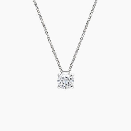 Floating Solitaire Moissanite Pendant