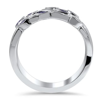 Custom Sapphire Blooming Wedding Ring