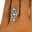 The Hayworth Ring, smalltop view on a hand