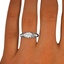 The Aledda Ring, smallzoomed in top view on a hand
