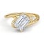 Custom Wrap Angled Solitaire Diamond Ring