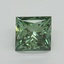 0.91 Ct. Fancy Vivid Pacific Green Princess Lab Grown Diamond
