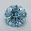 3.01 Ct. Fancy Vivid Malibu Blue Round Lab Grown Diamond