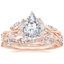 14K Rose Gold Secret Garden Diamond Ring (1/2 ct. tw.) with Luxe Winding Willow Diamond Ring (1/4 ct. tw.)