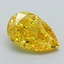 1.08 Ct. Fancy Vivid Yellow Pear Lab Grown Diamond