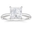 Platinum Freesia 2mm Solitaire Ring, smalltop view