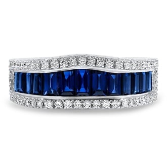 Custom Sapphire Baguette Band