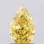 1.08 Ct. Fancy Vivid Yellow Pear Lab Grown Diamond