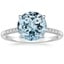 18K White Gold Viviana One-Quarter Coverage Diamond Ring, smalltop view