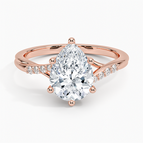 14K Rose Gold Chamise Hidden Halo Diamond Ring