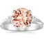 18K White Gold Petite Twisted Vine Three Stone Diamond Ring (2/5 ct. tw.), smalltop view
