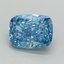 1.61 Ct. Fancy Vivid Blue Cushion Lab Grown Diamond