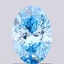 1.04 Ct. Fancy Vivid Blue Oval Lab Grown Diamond