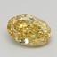 5.03 Ct. Fancy Vivid  Yellow Oval Lab Grown Diamond