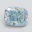 2.05 Ct. Fancy Intense Blue Cushion Lab Grown Diamond