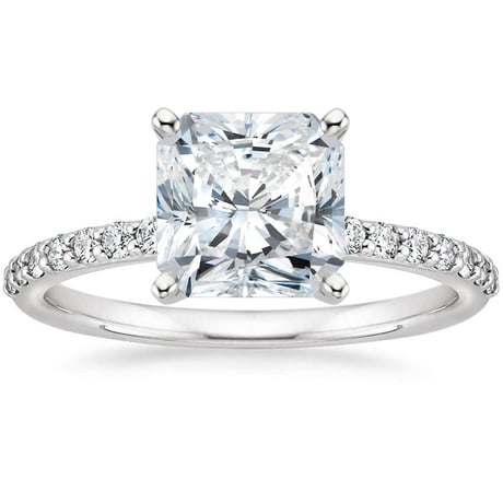 18K White Gold Petite Shared Prong Bridal Set (1/2 ct. tw.)