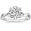 18K White Gold Eden Diamond Ring, smalltop view