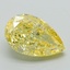 3.17 Ct. Fancy Vivid Yellow Pear Lab Grown Diamond