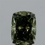 2.02 Ct. Fancy Vivid Green Cushion Lab Grown Diamond