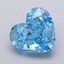 2.00 Ct. Fancy Vivid  Blue Heart Lab Grown Diamond