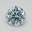 0.65 Ct. Fancy Intense Blue Round Lab Grown Diamond