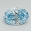 2.30 Ct. Fancy Vivid Blue Oval Lab Grown Diamond