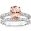 18KW Morganite Luxe Hudson Diamond Bridal Set, smalltop view
