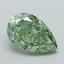 1.08 Ct. Fancy Vivid Green Pear Lab Grown Diamond
