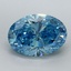 2.96 Ct. Fancy Vivid Malibu Blue Oval Lab Grown Diamond