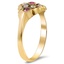 The Cherise Ring, smalltop view on a hand