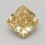 1.53 Ct. Fancy Intense Yellow Cushion Lab Grown Diamond