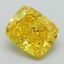2.78 Ct. Fancy Vivid Yellow Cushion Lab Grown Diamond