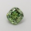 1.52 Ct. Fancy Vivid Green Cushion Lab Grown Diamond