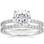 18KW Moissanite Luxe Petite Shared Prong Diamond Bridal Set (3/4 ct. tw.), smalltop view