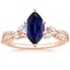 14K Rose Gold Luxe Willow Diamond Ring (1/4 ct. tw.), smalltop view