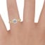18K Yellow Gold Luxe Celtic Love Knot Diamond Ring, smallzoomed in top view on a hand