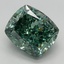 3.69 Ct. Fancy Vivid Green Cushion Lab Grown Diamond