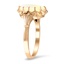 The Amalle Ring, smalltop view on a hand