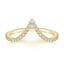 18K Yellow Gold Nouveau Diamond Ring, smalltop view