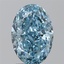 2.03 Ct. Fancy Vivid Blue Oval Lab Grown Diamond
