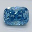 1.75 Ct. Fancy Vivid Blue Cushion Lab Grown Diamond