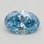 1.09 Ct. Fancy Vivid Blue Oval Lab Grown Diamond