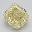 3.40 Ct. Fancy Intense Yellow Cushion Lab Grown Diamond