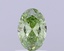 0.94 Ct. Fancy Vivid Green Oval Lab Grown Diamond